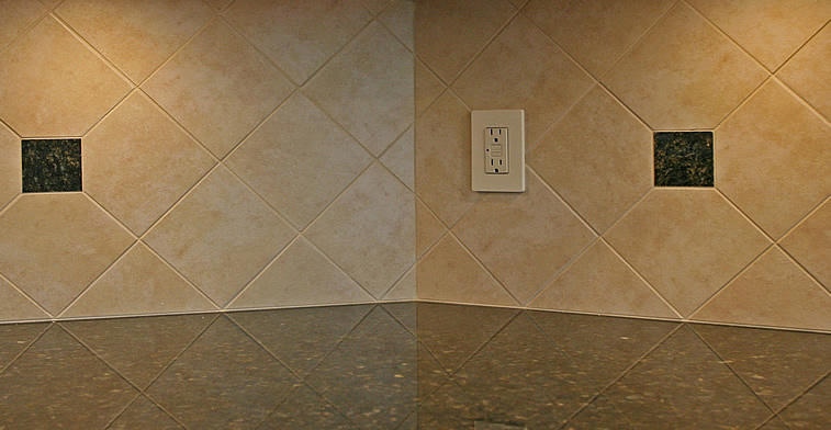 kitchen backsplash diagonal tile
